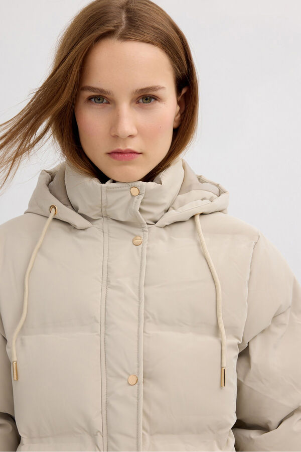 Inside Anorak acolchoado com capuz verde