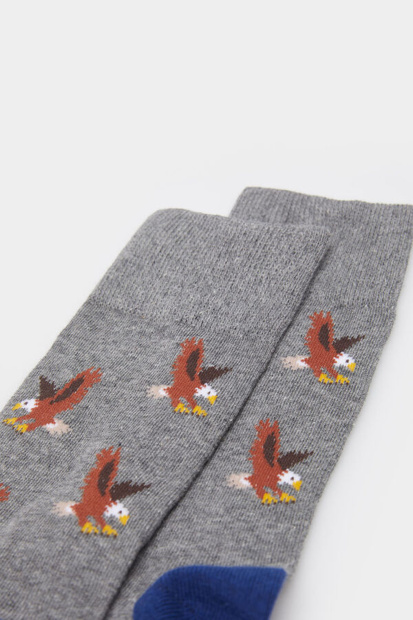 Springfield Visoke čarape s orlovima Siva
