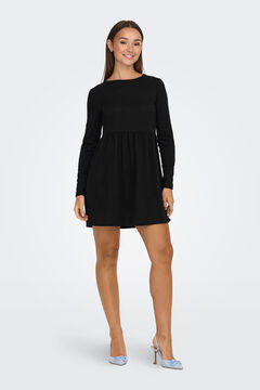 Springfield Short dress with long sleeves black