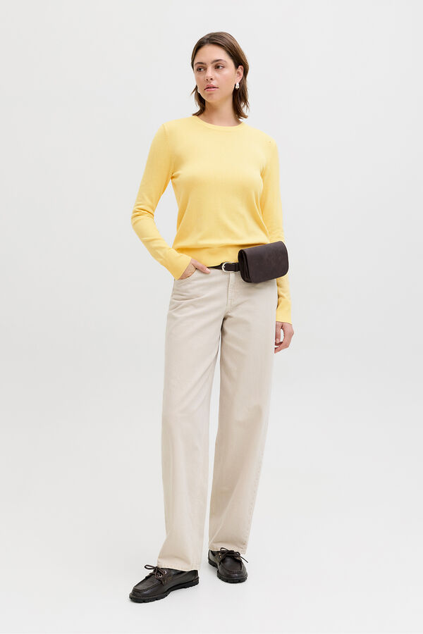 Jack & Jones Jersey punto slim fit amarillo