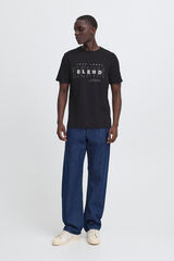 Blend Camiseta manga curta com logo  preto