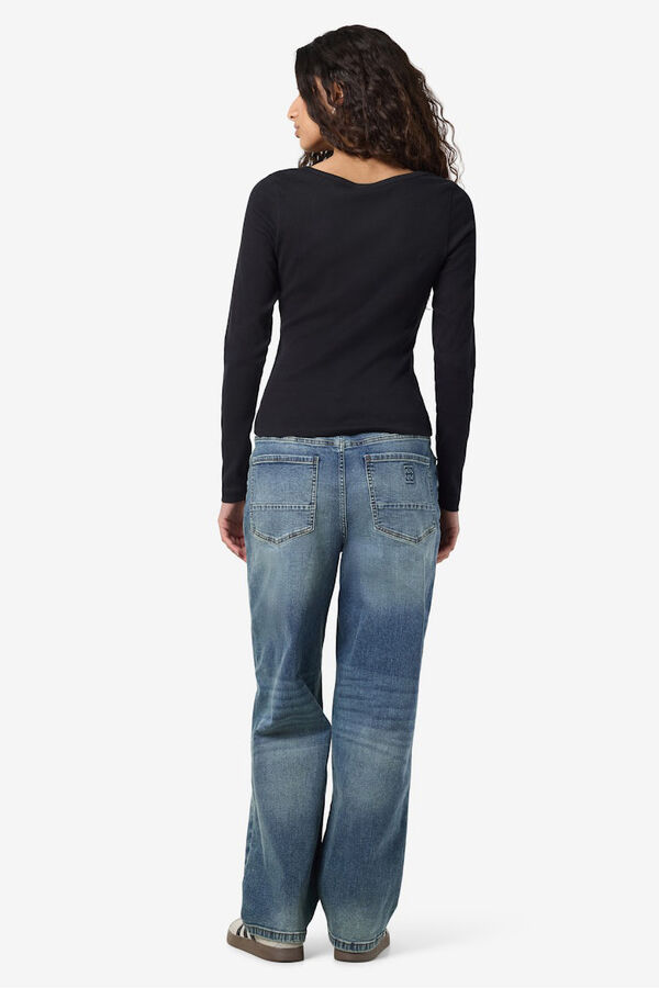 Noisy May basic long sleeve T-shirt Crna