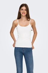 JDY Camiseta tirantes b&aacute;sica blanco