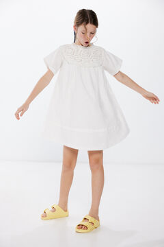 Springfield Girls' dress with crochet necklace white