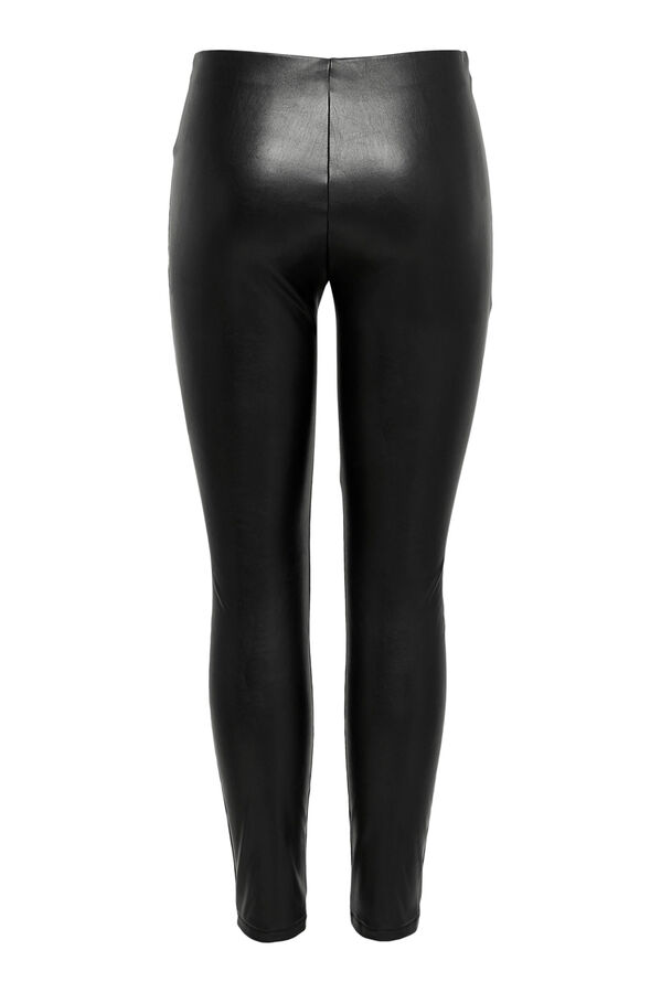 Cul Sac Leather elasticated waist leggings black