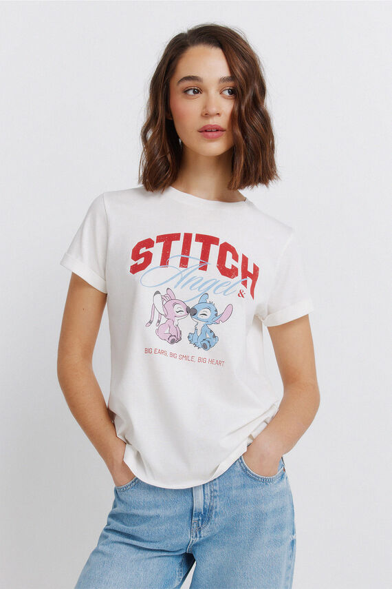 Springfield T-shirt print - off white/crème