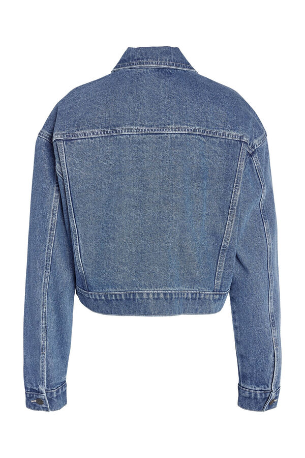 Springfield Cropped denim jacket bluish