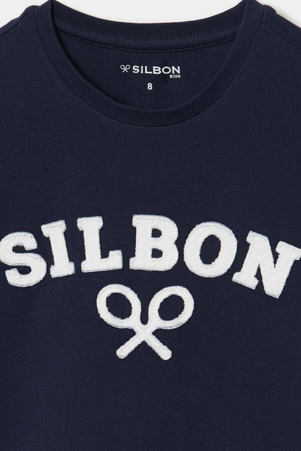 Silbon kids Short-sleeved T-shirt with print blue