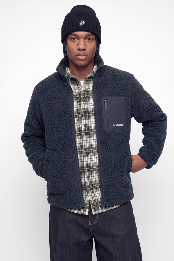 Jack & Jones Fleecejacke aus Polyester Grau