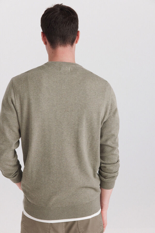 Springfield Basic round neck jumper beige