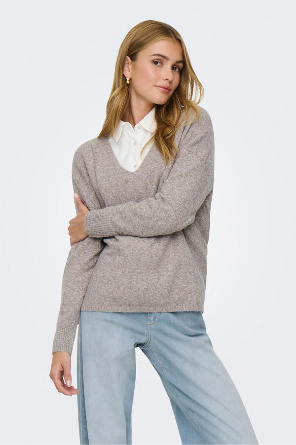 Only Pullover mit V-Ausschnitt Blau