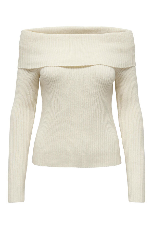 Springfield Jersey-knit cold shoulder top white