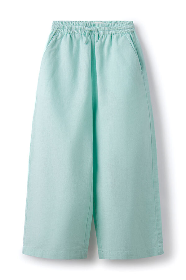 Springfield Girls' linen trousers green