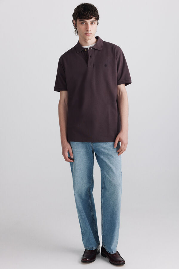 Springfield Piqu&eacute; basic regular fit polo shirt printed