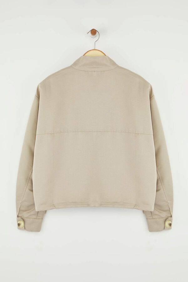 Trendyol Chaqueta fina regular gris