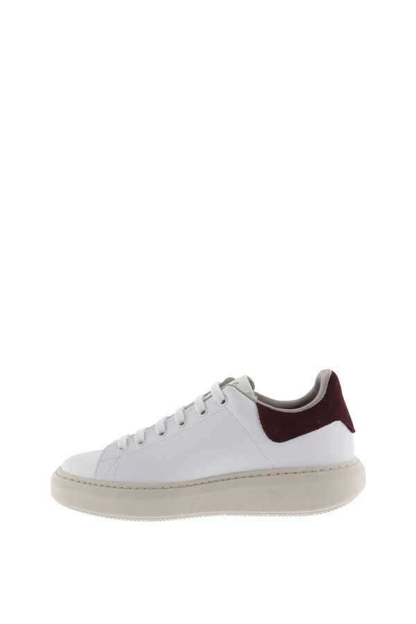 Springfield Faux Leather And Coloured Trainers Kaki
