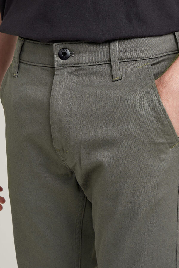 G-STAR Pantal&oacute;n chino, corte pitillo gris