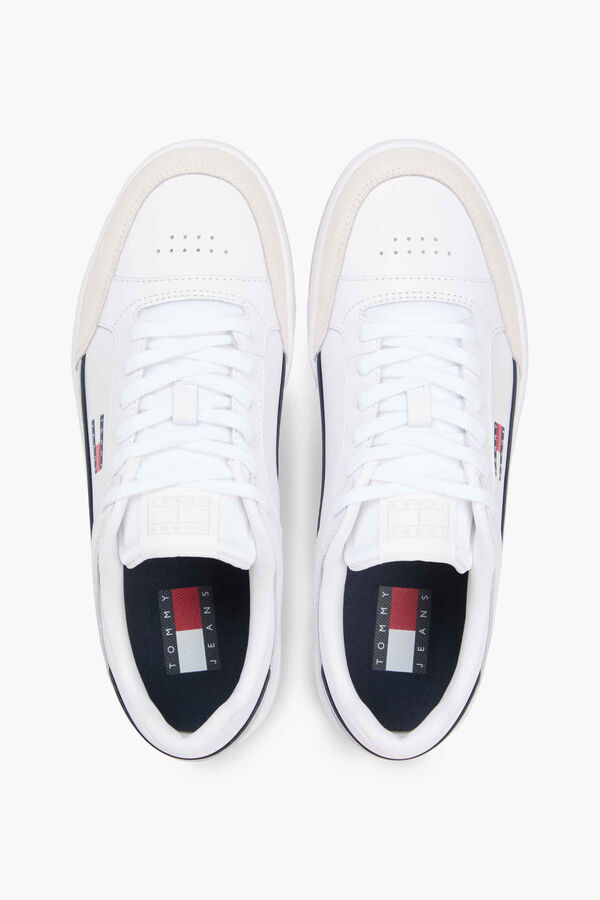 Tommy Jeans Zapatillas Tommy Jeans blancas con logo bandera blanco