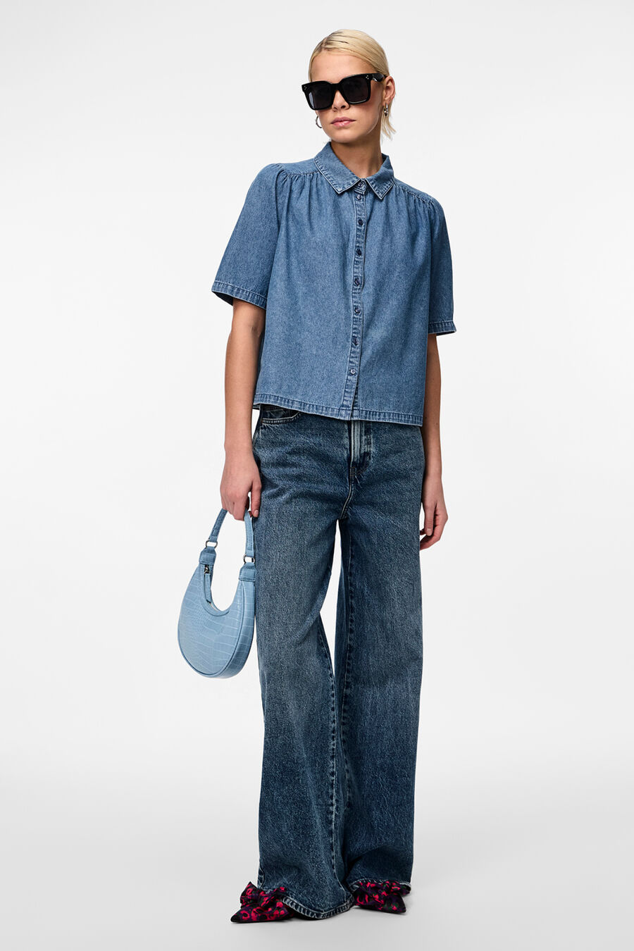 Camisa vaquera de manga corta