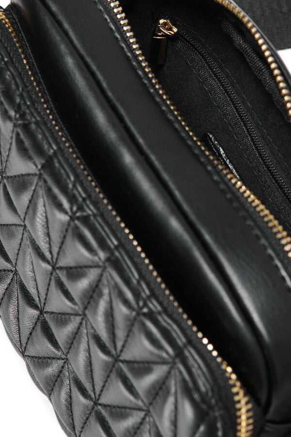Springfield Faux leather crossbody bag black