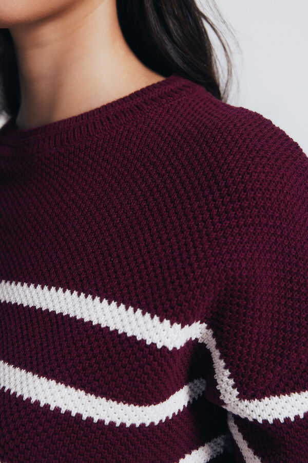 Springfield Pull de coton rayures rouge