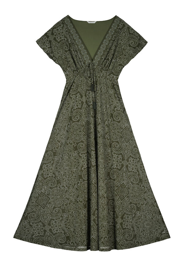 Springfield Midi-Kleid mit Print  grau