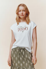 Springfield T-shirt "Voy con todo" beige