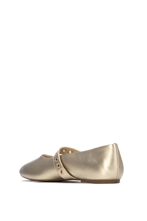 XTI Bailarina Plana Cinta Hebilla amarillo