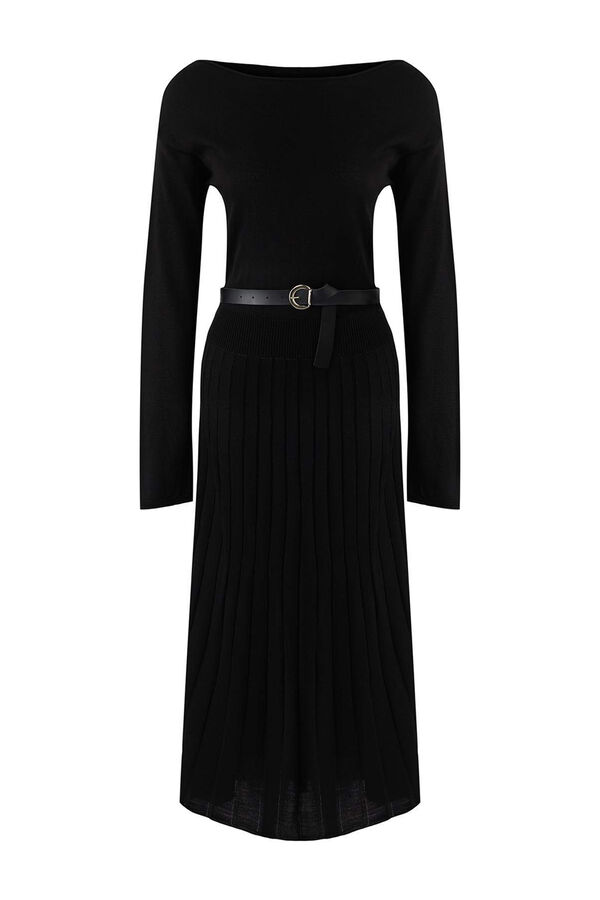 Trendyol Vestido comprido de malha preto