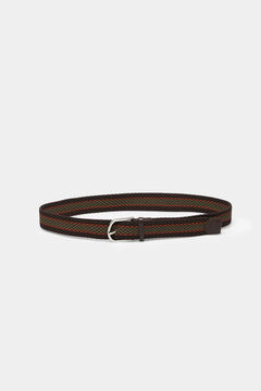 Springfield Stripes woven belt brown