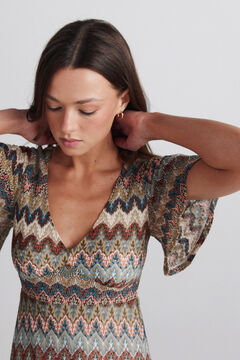 Springfield Robe midi &agrave; imprim&eacute; frise