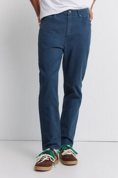 Springfield Washed 5-pocket slim fit trousers