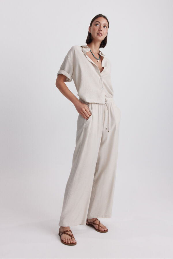 Springfield Fluid drawstring trousers brown