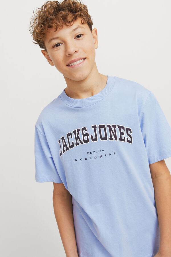 Jack & Jones Junior Regular fit printed t-shirt Plava