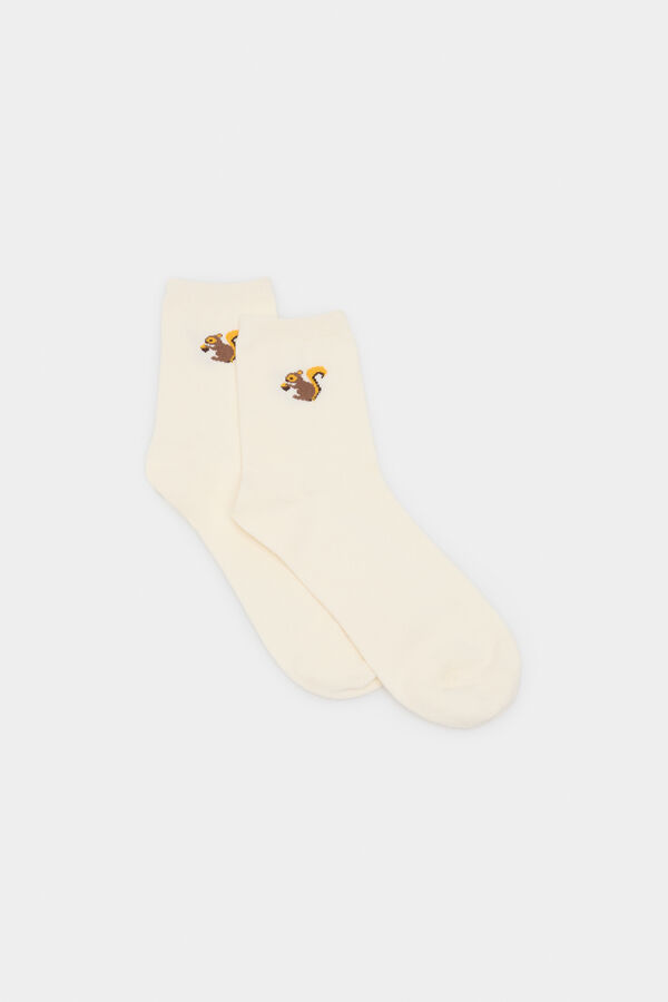 Springfield Plain long squirrel socks camel