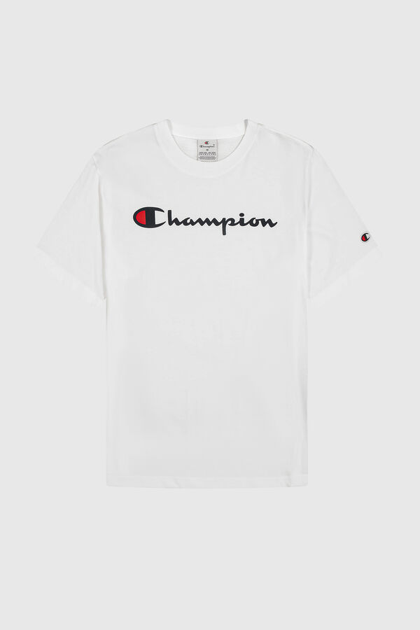 Champion Camiseta masculina de algod&atilde;o branco
