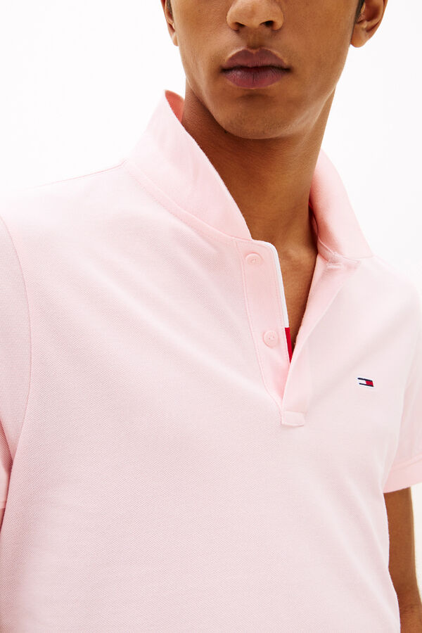 Tommy Jeans Men's short sleeve polo shirt pink