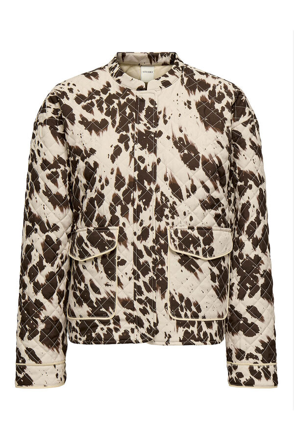 Only Printed padded jacket grey