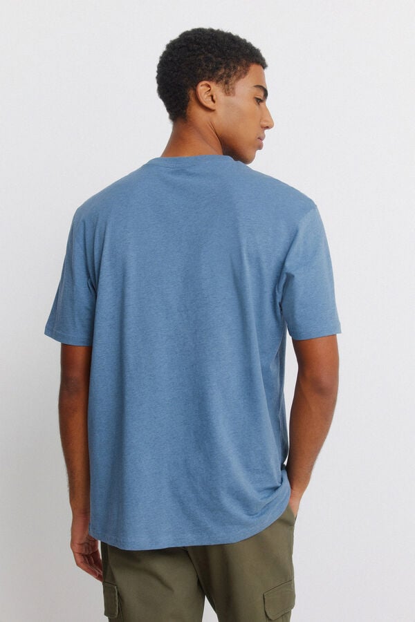 Springfield Viscose basic T-shirt blue