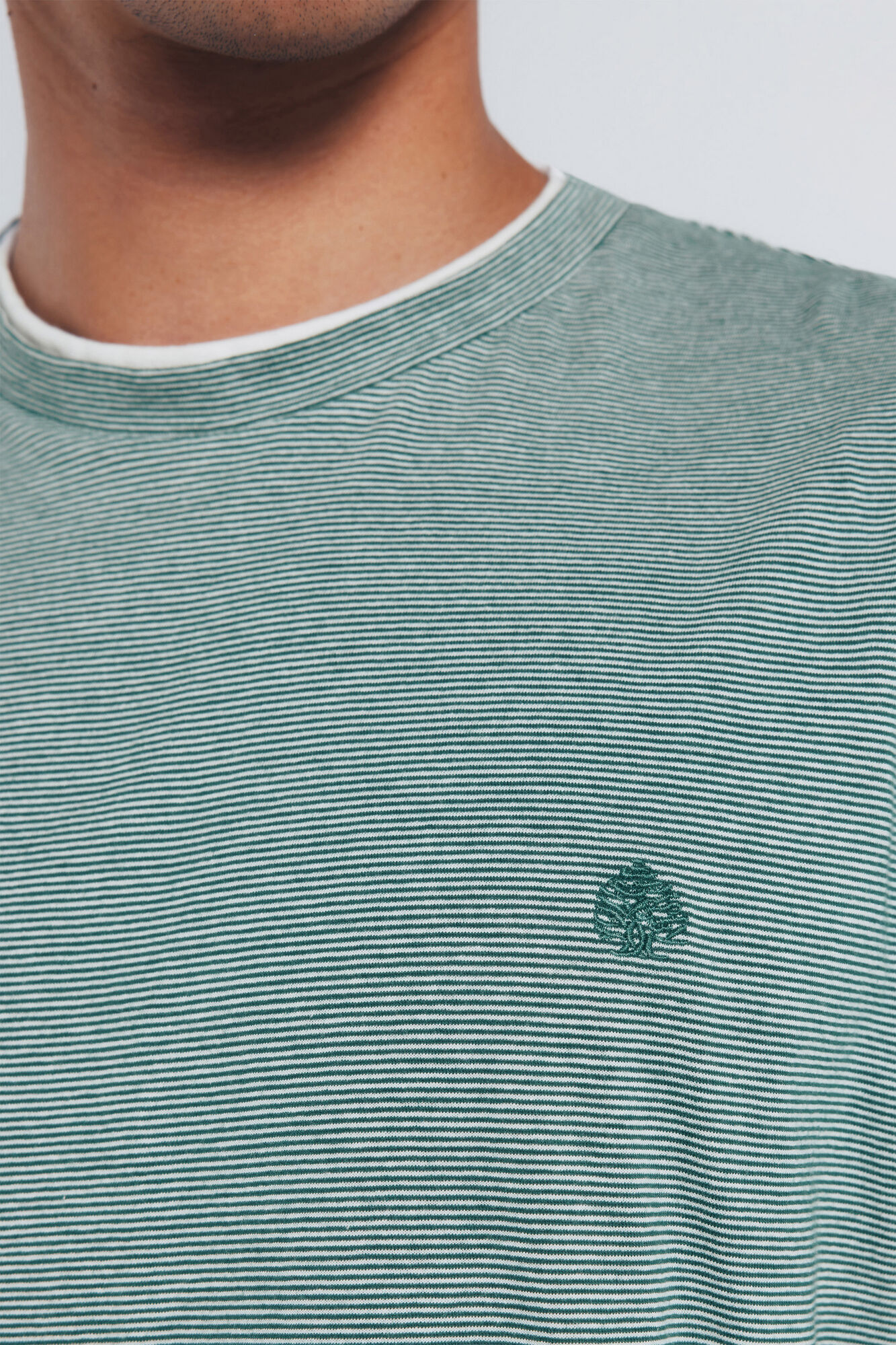 Springfield long sleeve double micro-stripe T-shirt