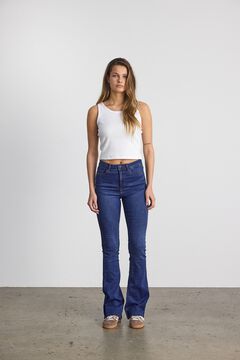 Noisy May Jeans bootcut de tiro alto