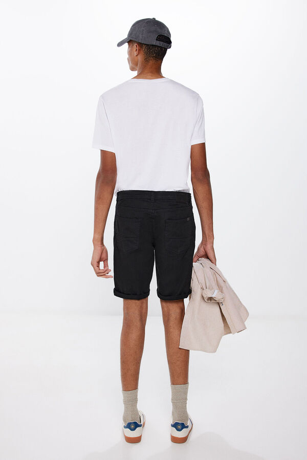 Springfield Coloured slim fit Bermuda shorts black