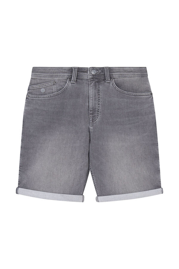 Springfield Grey knit denim Bermuda shorts gray