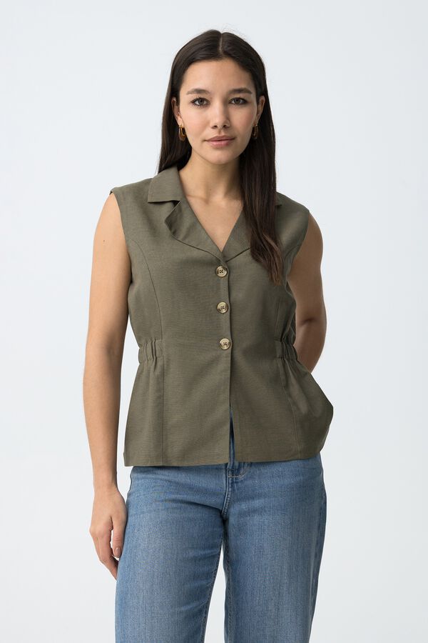 Tiffosi Sleeveless top beige