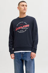Jack & Jones Large logo sweatshirt bleu