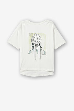Springfield T-shirt com estampado frontal e aplique branco