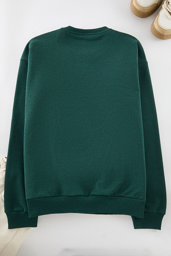 Trendyol Sweatshirt de gola redonda verde
