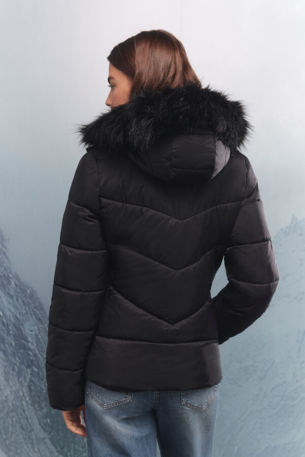 Springfield Sorona Aura puffer jacket with hood black