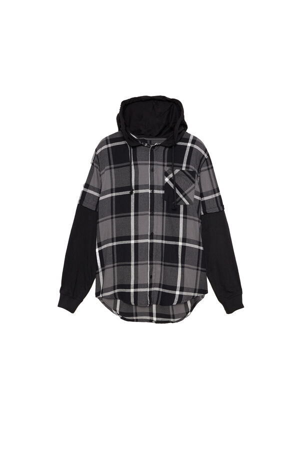 Inside Camisa de felpa combinada preto