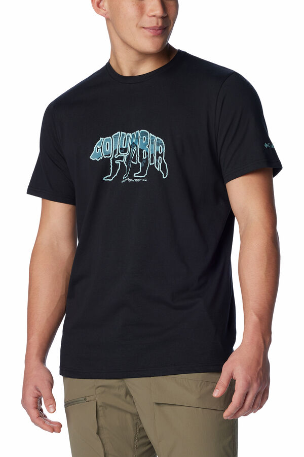 Springfield Short-sleeved Columbia Rockaway River™ T-shirt Outdoor for men crna